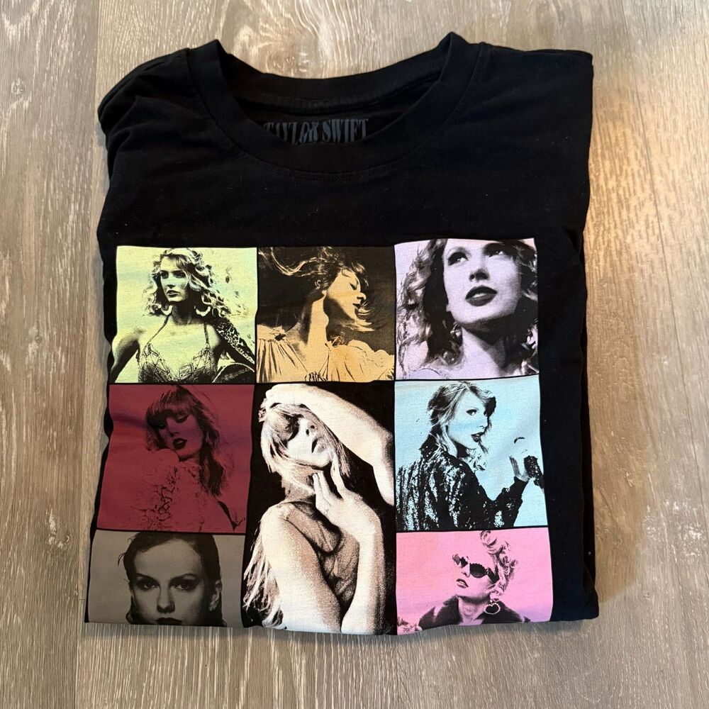 Taylor Swift The Eras Tour T Shirt Medium Black Official Concert Merch
